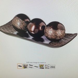 Dublin home decor gray and orbs balls, set of 3